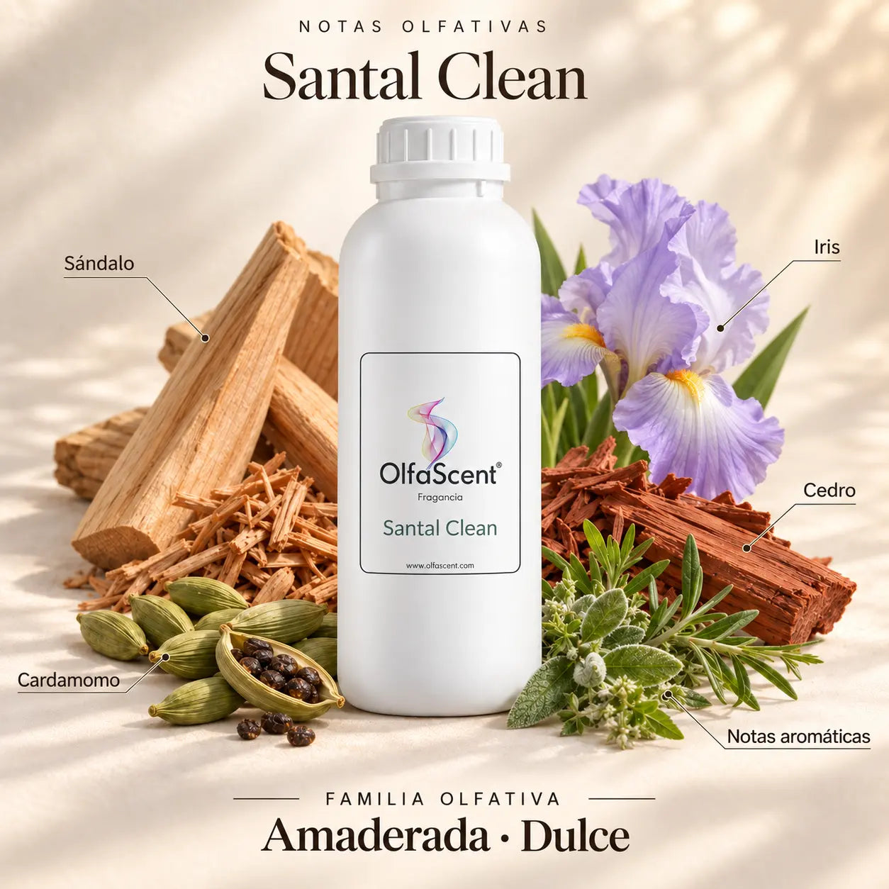 Santal Clean: fragancia OlfaScent y sus notas aromáticas